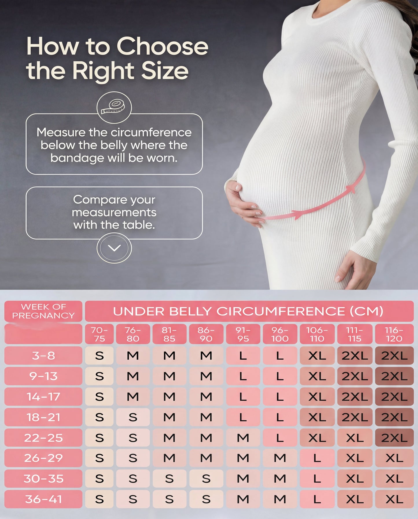 Belly support bandage for pregnant women